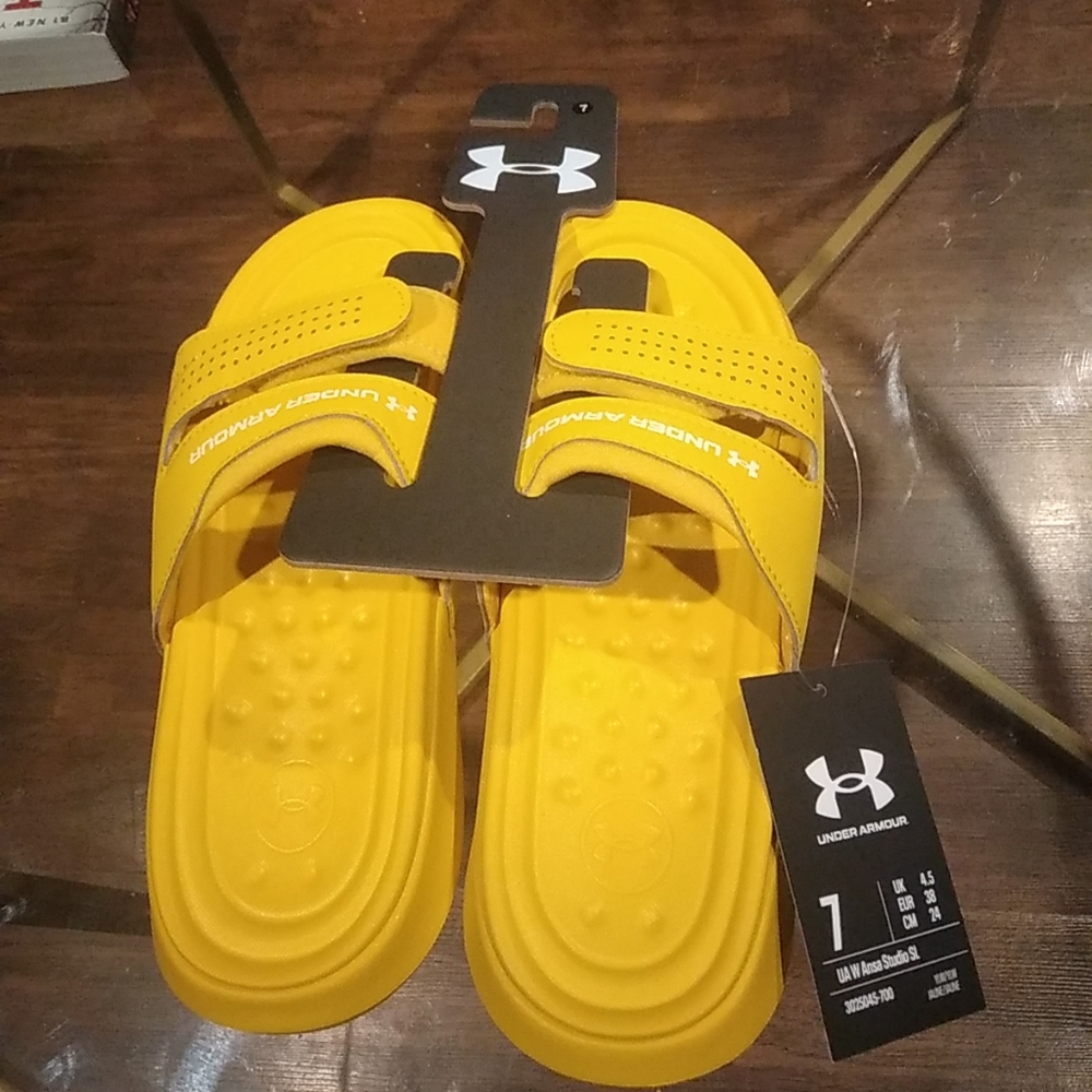 Under Armour Women's Ansa Studio Slide Sandal - Size 7 Yellow
